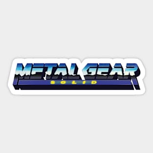 Metal Gear Solid 80's Outrun Logo Sticker Sticker